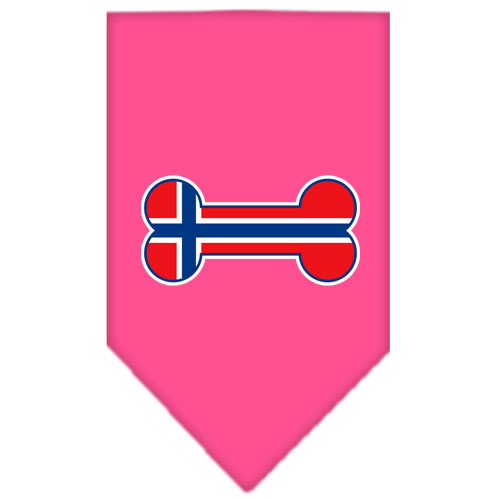 Bone Flag Norway Screen Print Bandana Bright Pink Large